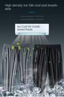 Pantalones De Jogger Para Hombre Verano Malla Fina Casual Cierre Elástico Talla Grande Moda Coreana Callejera Pantalones Largos - details 0