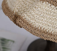 Sombrero De Paja Parcheado Para Mujer 2023 Sombrero De Pescar Y Senderismo Protección Solar Estilo Casual Material De Paja Unisex - details 4