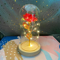 Luz De Rosa Realista Hermosa Luz Nocturna LED Para Fiestas Y Valentin's Day. Flor Artificial De Acrílico Para Decoración De Bodas - details 9