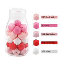 Bolas De Silicona Hexagonales De 14mm Y 17mm Para DIY Accesorios De Joyería De Grado Alimenticio Para Hacer Pulseras Y Collares - details 3