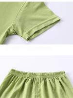 Pijama Infantil De Verano De Moda Con Cintura Alta Protección De La Panza Ropa De Casa Para Niños Y Niñas Material Suave Y Transpirable - details 1