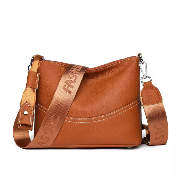 Bolso de cuero de alta calidad para Mujer, bolsos de Hombre Cruzado de cuero de Vaca, bolsos femeninos de Alta capacidad - 1