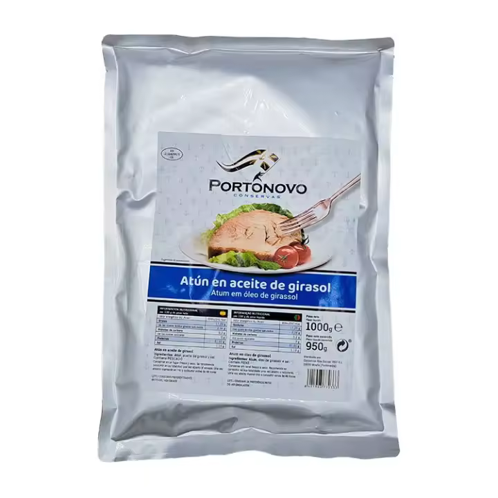 Portonovo Atún en aceite de girasol bolsa 1000gr - 1
