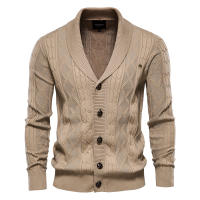 Cárdigan de manga larga con Cuello en V para hombre, suéter Gruese para hombre, cárdigan de DOT a la moda, chaqueta de estilo japonés - details 2