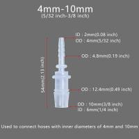 Conector De Tubo Flexible Plástico 5pcs Reductor De Barbaco Adaptador De Reparación De Agua Para Jardín Acuario Laboratorio - details 3