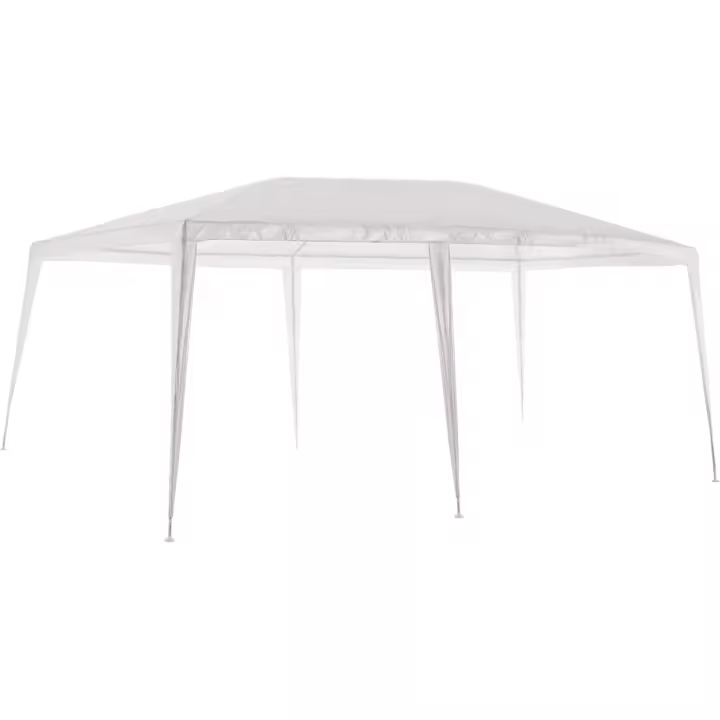 Carpa Cenador Gazebo Desmontable 3 x 6 m Blanco | con Tubos de Acero de Alta Resistencia, Protección UV, Rafia PE Resistente Lluvia| para Playa, Camping, Jardín, Patio, Terraza, Exteriores - 1