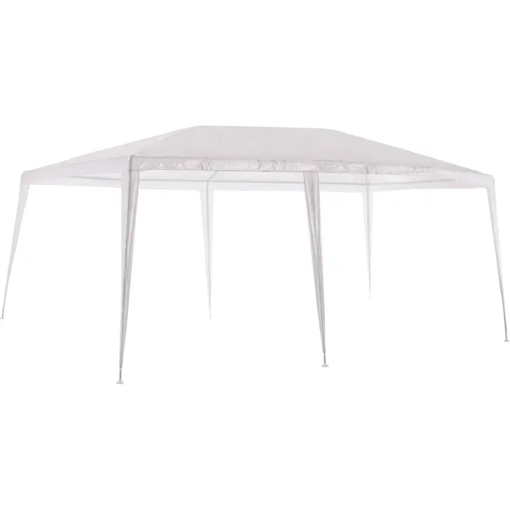 Carpa Cenador Gazebo Desmontable 3 x 6 m Blanco | con Tubos de Acero de Alta Resistencia, Protección UV, Rafia PE Resistente Lluvia| para Playa, Camping, Jardín, Patio, Terraza, Exteriores - 1