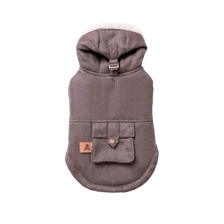 Scalpers Home Abrigo para mascota talla M (35cm) en poliéster marrón - Protección contra el frío para tu mascota - 1