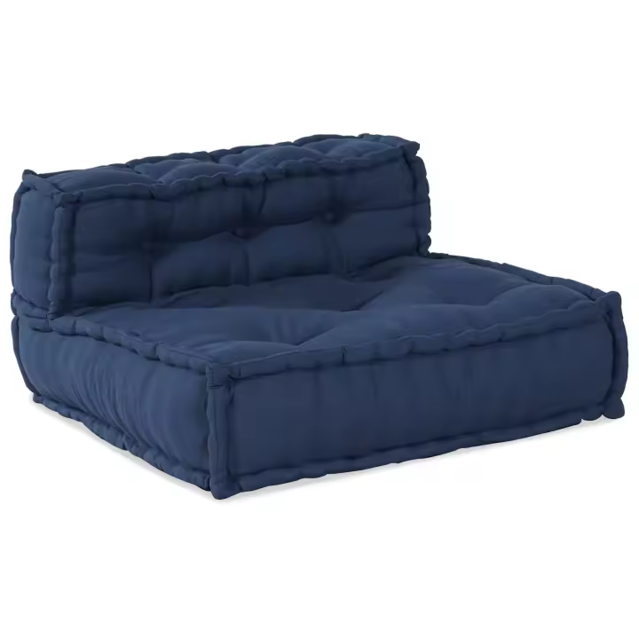 Pouffe modular vidaXL índigo 70x70x54 tela - 1