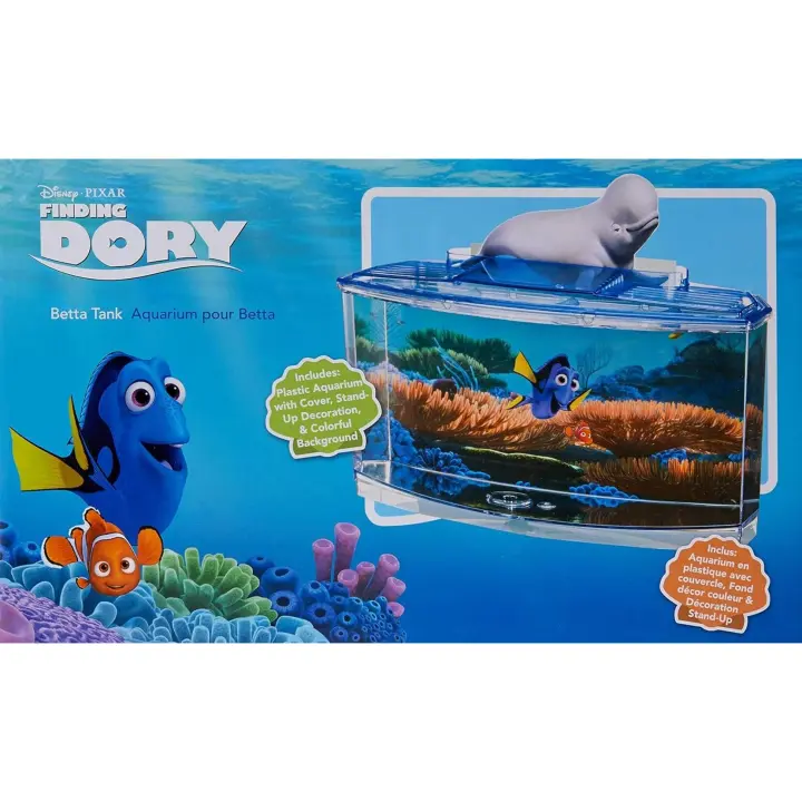 PENN-PLAX Acuario Buscando a Dory 2.65 litros y luz led, Pecera para Peces Betta de la película Buscando a Dory. - 1