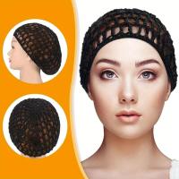 Malla De Crochet Para Cabello 1PC Negro Accesorio De Cubierta Para Cabello Suave Rayón Para Dormir Snood Para Mujeres - details 2