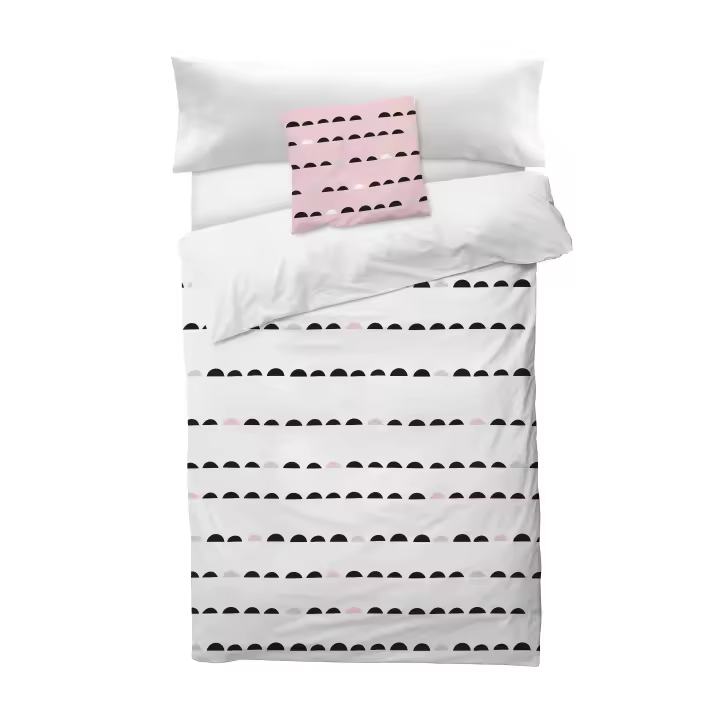 BOHEME -  Funda Nórdica Cuna 100% Algodón Cloudy White 100X120 | Suavidad y Estilo - 1