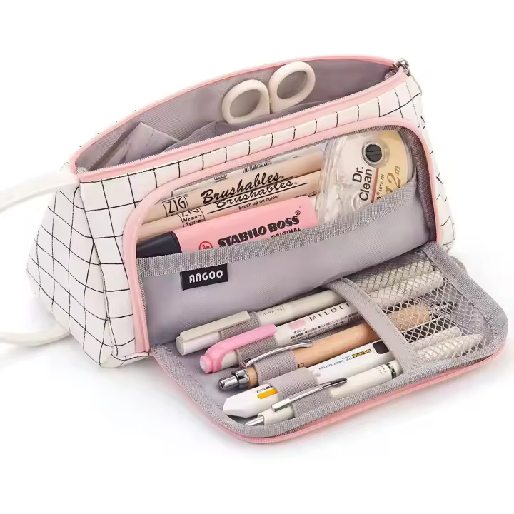 Bolsa Escolar Kawaii de gran capacidad, Caja de bolígrafos escolares, papelería - 1