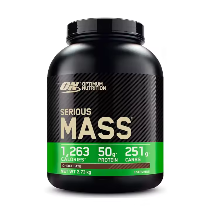 Optimum Nutrition - Serious Mass 2,73 kg - Proteína con creatina -  Sabor: Chocolate - 1