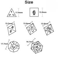 D10 Juegos De Dados Rol DND Colores Mixtos Efecto De Brillo Estilo De Fuente Retro Único Accesorios Para Juegos De Mesa RPG - details 0