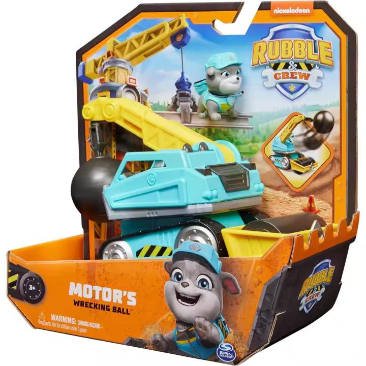 Rubble & Crew - Pack Tractor Juguete DEMOLICIÓN + FIGURA Motor - Patrulla Canina Juguetes - Juegos Infantiles - 6069659 - Juguetes Niños 3 años + - 1