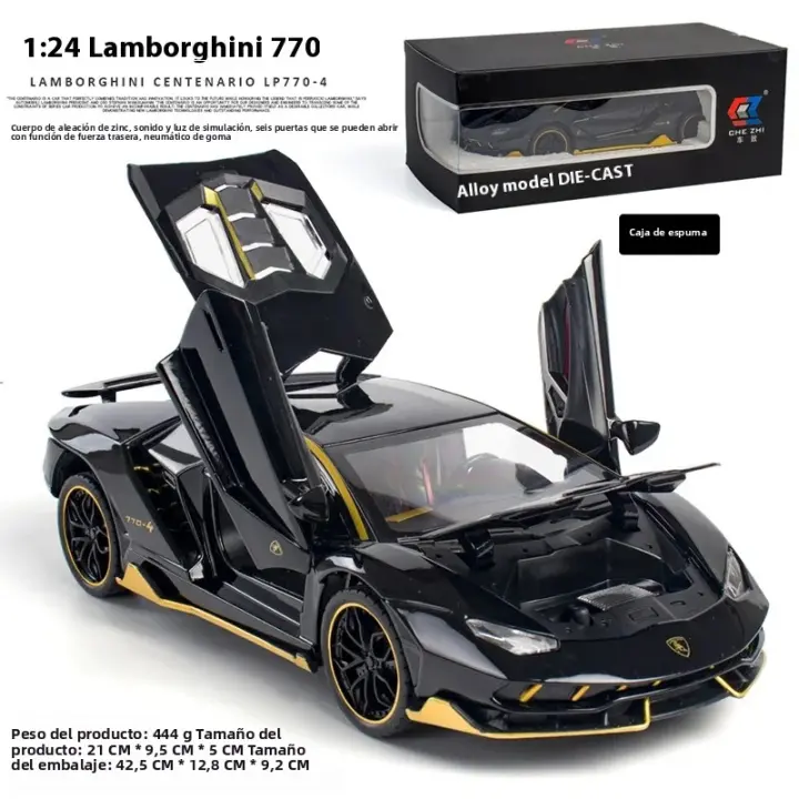 Lamborghini LP770-4 Super Muscular Coche Deportivo a Escala 1:24 Modelo De Metal De Juguete Coleccionable Decorativo Para Hobby Y Regalo - 1