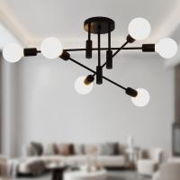Candelabro Sputnik Moderno Del Siglo Medio Oscuro Ajustable Iluminación De Techo Industrial Fijación Pendente Para Habitación Vestíbulo - details 0