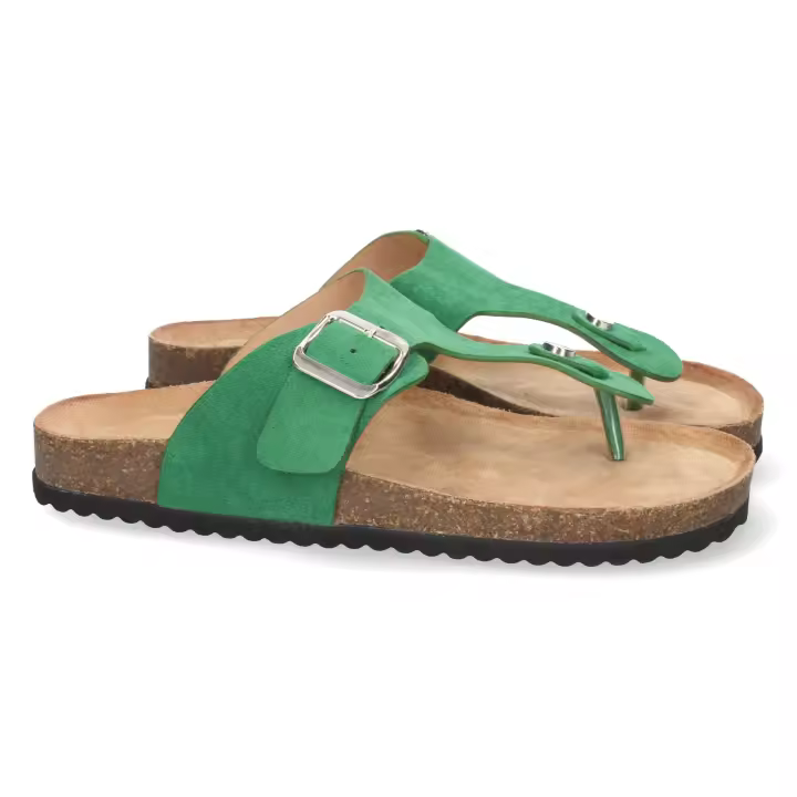 PuntoSalao Sandalia esclava plana mujer color verde - 1