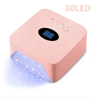 Lámpara LED UV Sin Cable De 54W Con 30 Diodos Emisores De Luz Recargable Para Secado De Uñas Profesional Con 3 Configuraciones De Tiempo Para Uso En Hogar Y Salón - 1