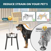 Soporte Ajustable De Metal Para Comida De Perro Grande Y Extra Grande Sin Cuenco Incluido Accesorio Para Mascotas - details 0