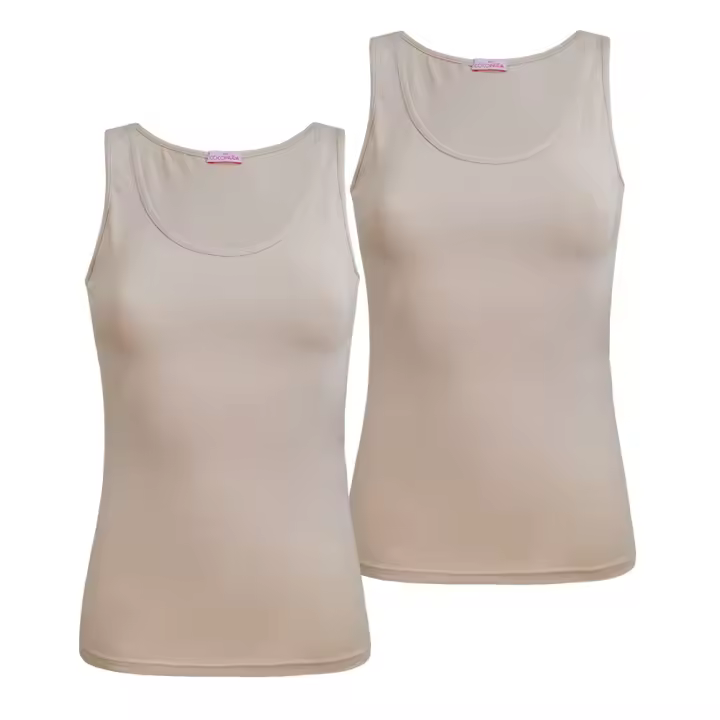 Camiseta de Tirantes para Mujer en Algodón Modal Coconuda Pack de 2 y 3, Art. CN100 - 1