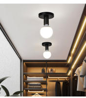 Luz De Techo Negra Minimalista E27 Estilo Nórdico Retro De Hierro Decorativa Para Sala De Estar Dormitorio Baño Cocina Pasillo Y Balcón - details 0
