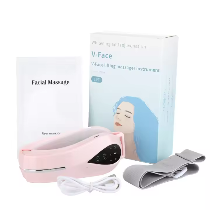 Dispositivo de adelgazamiento facial con luz de color EMS, masaje de vibración de elevación facial en V, dispositivo de belleza de microcorriente, masajeador facial - 1