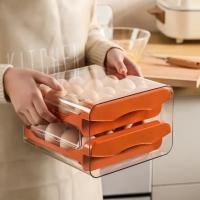 Caja De Almacenamiento Para Huevos De Doble Capa En Plástico Para Nevera Organizador De Cocina Con Compartimentos 32 Piezas - details 2