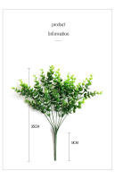1PC Eucalipto Artificial Con 7 Ramas Decoración De Interiores Para Restaurante Y Jardín Arreglo Floral De Hojas De Eucalipto Para Exhibición Y Decoración - details 0