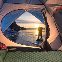 Colchoneta inflable ultraligera para dormir con almohada incorporada para acampar. - details 3