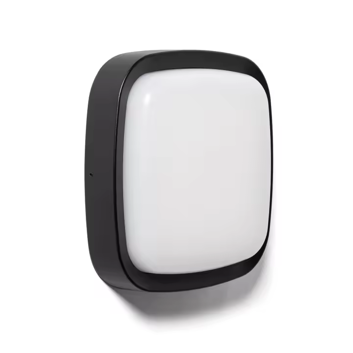 Ledkia Aplique de Pared Exterior LED 12W Iluminación Cuadrado Negro Beilen Negro - 1