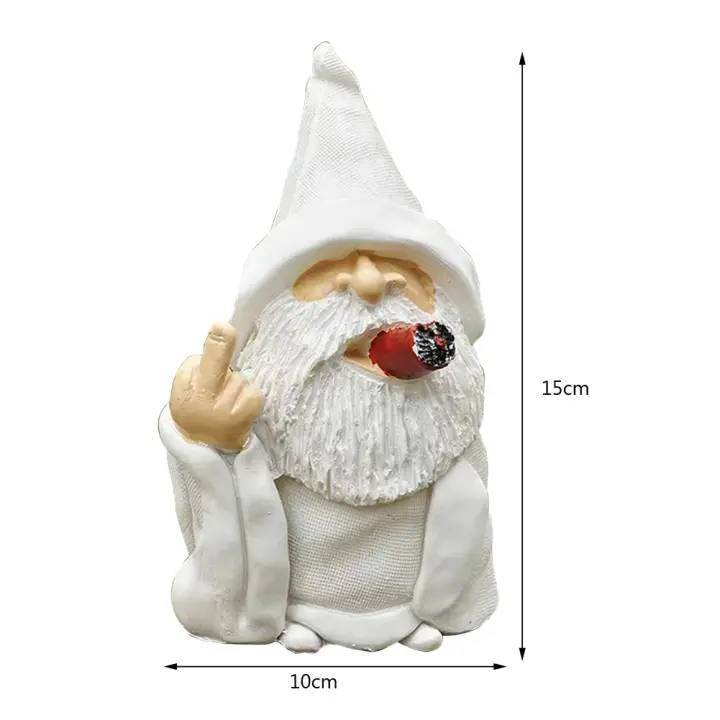 Mini Gnome Pescaresina Estatua Decoración De Jardín Externo Divertida Adorno De Prado Encantado Lindo Accesorio Para Sala De Estar - 1