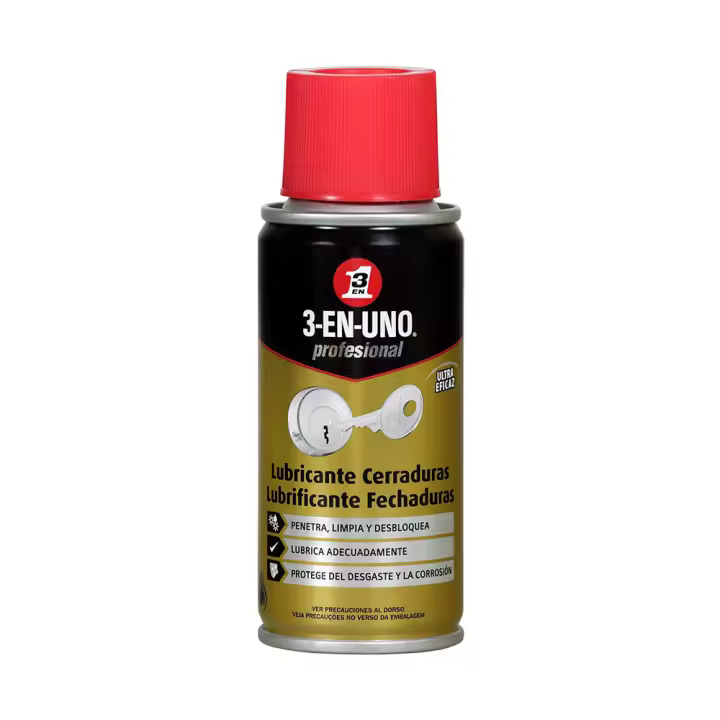 Lubricante Profesional 3En1 Sin Grasa - Desbloquea Cerraduras Recalcitrantes - 100ml - Pack 12 Uds - 1