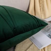 Juego De 2 Fundas Para Cojines Verdes Decorativas Suaves Y Sólidas De Velours Para Sofá Y Dormitorio Cuidado Del Ambiente: Sin Químicos Origen: China Continental Estilo Americano Poliéster 100% Lavable Y Desmontable - details 6