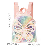 Mochila clásica linda con diseño de mariposa, mini mochila impermeable con lentejuelas para niños. - details 4