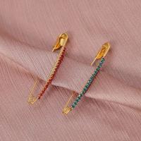Pins De Seguridad Dorados Con Rhinestones Broches Para Mujer Accesorio Para Ropa Chaqueta Chal Sombrero Clip De Moda - details 8