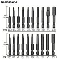Juego De 10 Piezas De Destornilladores De Cabeza Hexagonal Allen Para Taladro 1/4 Pulgada Con Extensores De Cabeza Magnética De Acero S2 Para Herramientas De Reparación Y Mantenimiento - details 7