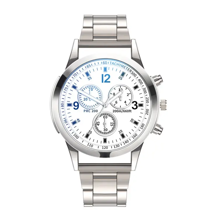 Reloj De Lujo De Cuarzo Con Dial De Acero Inoxidable Reloj Casual De Pulsera Resistentes Al Agua Y Choque Estilo Negocios - 1