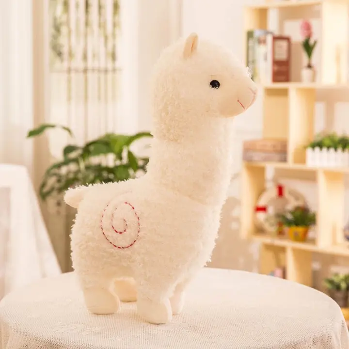 Juguete De Peluche Kawaii Alpaca Suave Regalo Para Niñas Edad De Cumpleaños Aniversario Decoración Del Hogar Estilo Pillow Forma Corazón - 1
