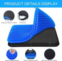 Cojín de Gel Multifuncional para Silla de Oficina, Asiento para coxis ortopedico, Apoyo Transpirable con Funda Antideslizante, Ideal para Coche, Oficina y Silla Ruedas - details 0