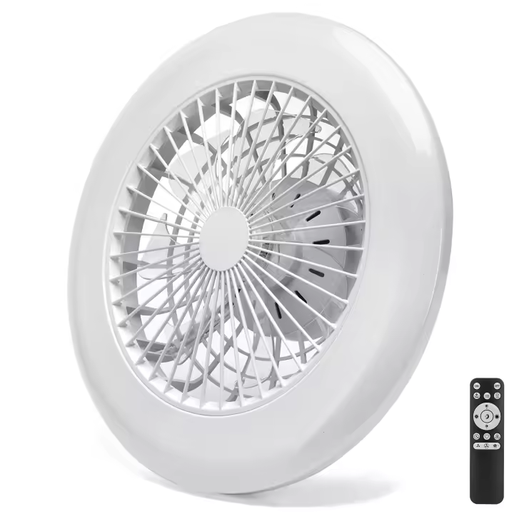 Aigostar ventilador de techo con luz silencioso, Ventilador con Luz Lámpara LED con temporizador, función de memoria, ajuste de brillo y temperatura de color, Motor DC (ahorro de energía), Blanco - 1