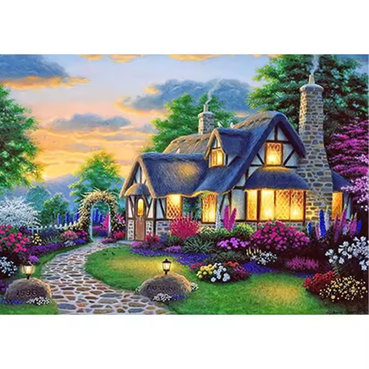 Diamond Painting Kit Completo Cuadros Diamantes 5D Niños Adultos Principiante Bordado Punto de Cruz Artes Manualidades Lienzo Diamond Painting Pared Decoras Round Drill 50x40cm - 1