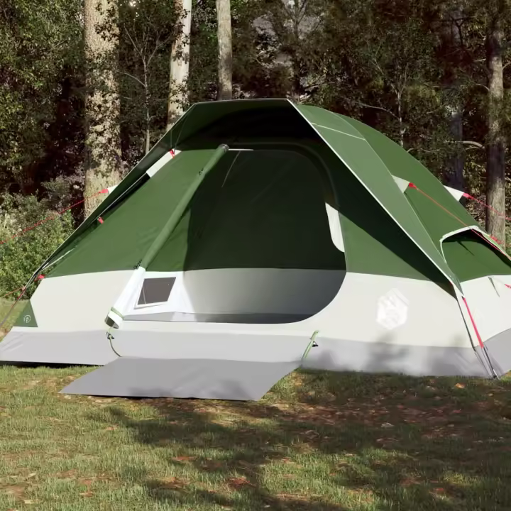 vidaXL Tienda de campaña iglú para 4 personas impermeable verde - 1