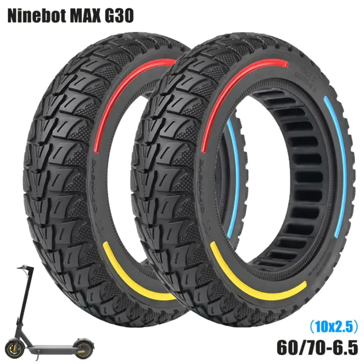 Par de Neumáticos 60/70-6,5 (45mm) sólido macizo compatible con Ninebot Max G30 Scooter eléctrico - 1