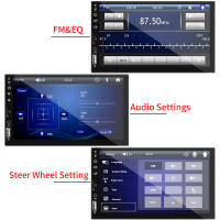 Radio De Coche 7 Pulgadas 1 Din Reproductor MP5 Táctil Pantalla Multimedia FM ISO Entrada Auxiliar USB Bluetooth Conexión Espejo Universal Autoradio - details 4