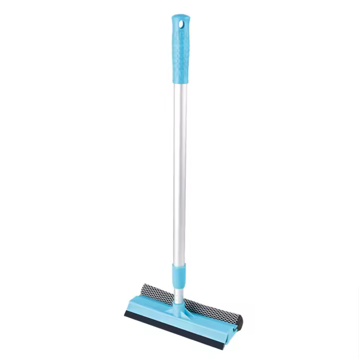Limpia Ventanas 2 En 1 Cepillo Limpiador De Casa Herramientas De Limpieza Con Varita Telescópica Esponja Escobilla Para Vidrio Ajustable - 1