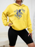 Sudadera De Mujer Con Capucha Estampada De Koi De Buena Suerte Estilo Casual Harajuku De Poliéster Suave Con Bolsillo Para Otoño Multicolor - details 10