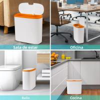 Basurero Automático Para Baño Y Cocina Con Sensor De Movimiento Y Cubierta Resistente Al Agua Canasto Delgado Para Dormitorio - details 14