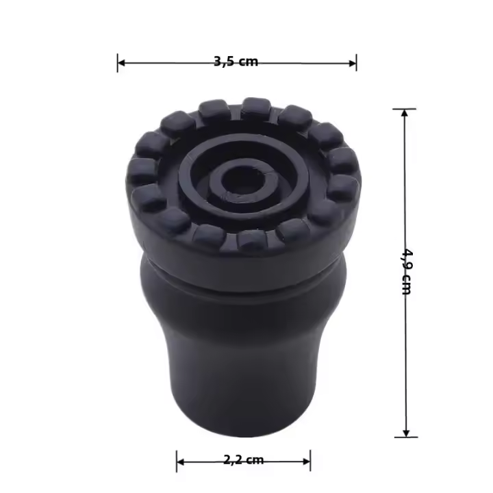 Cubierta De Punta De Bota Para Pala De Camuflaje Y Bastón De Caminata Antideslizante Funda Inferior Para Bastón De Trekking Y Bastón De Crutch Accesorio De Senderismo - 1
